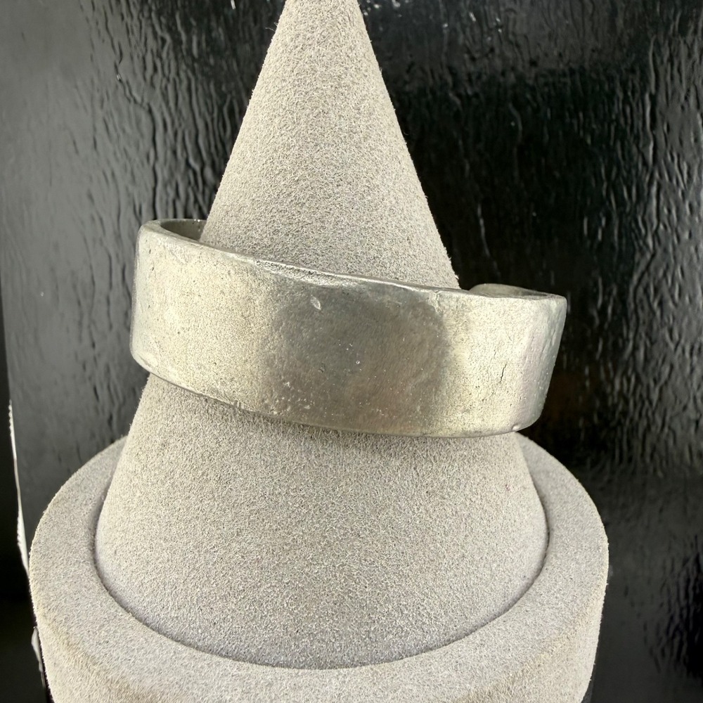 Vintage MACHO TM Cuff Bracelet Silver Tone Chunky 6.5”